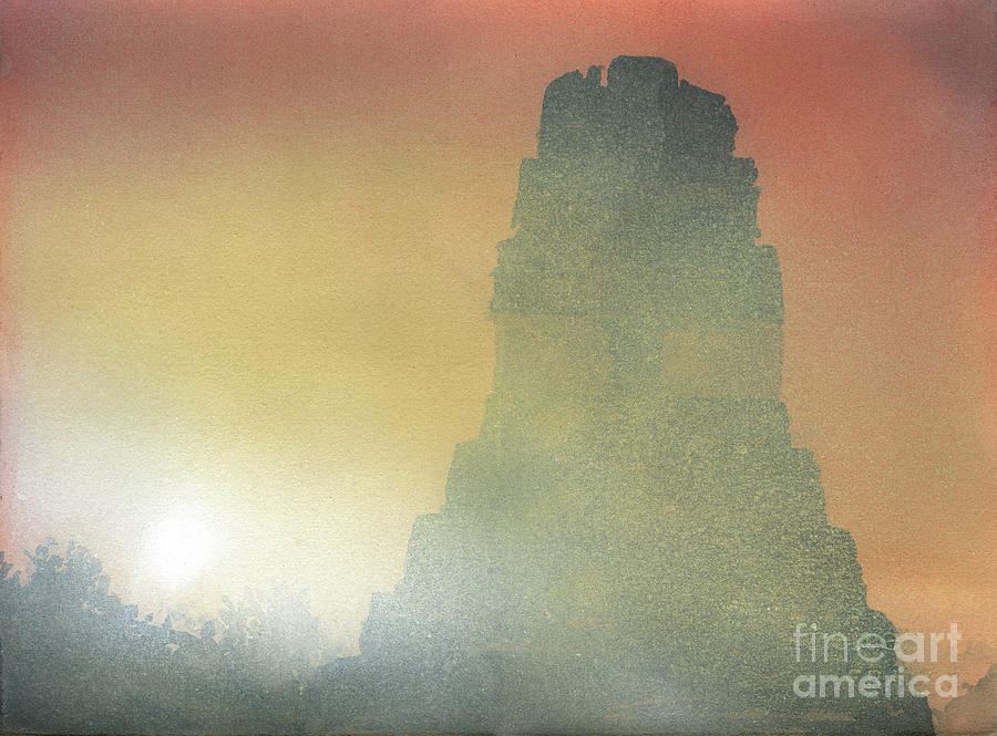 Tikal Sunrise Painting by Ryan Fox