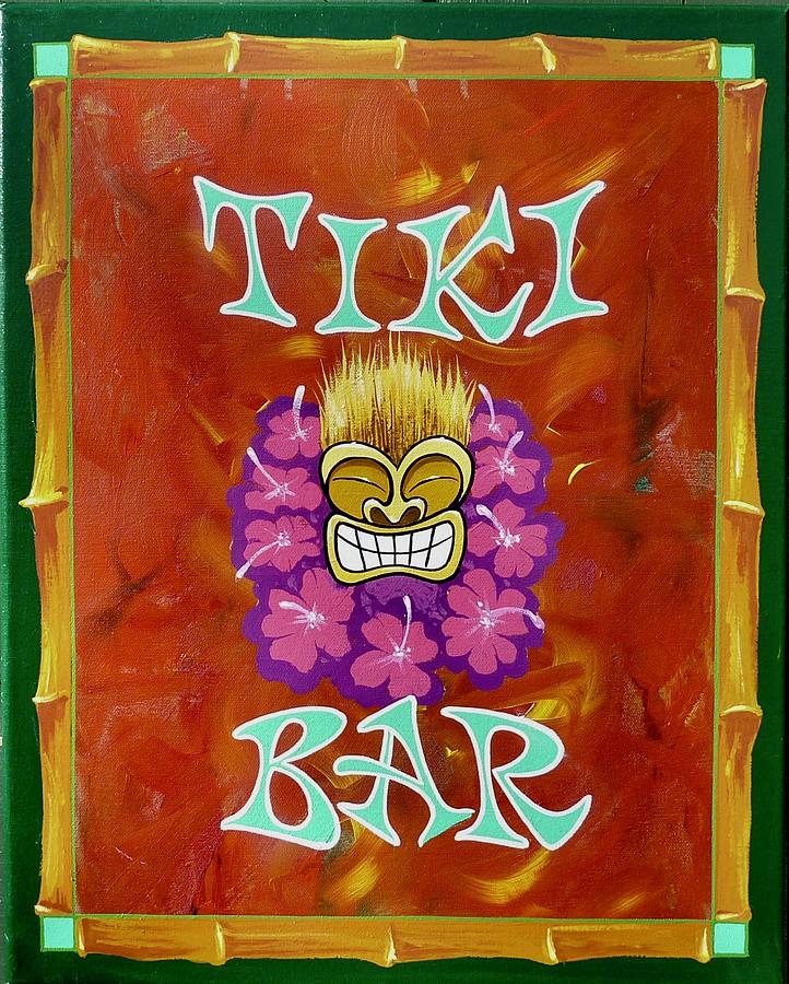 Tiki Bar Painting by Alan Johnson