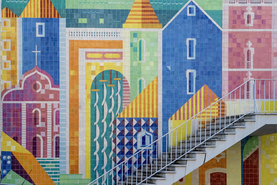 Tile Mural in Lisbon Photograph by Betty Eich