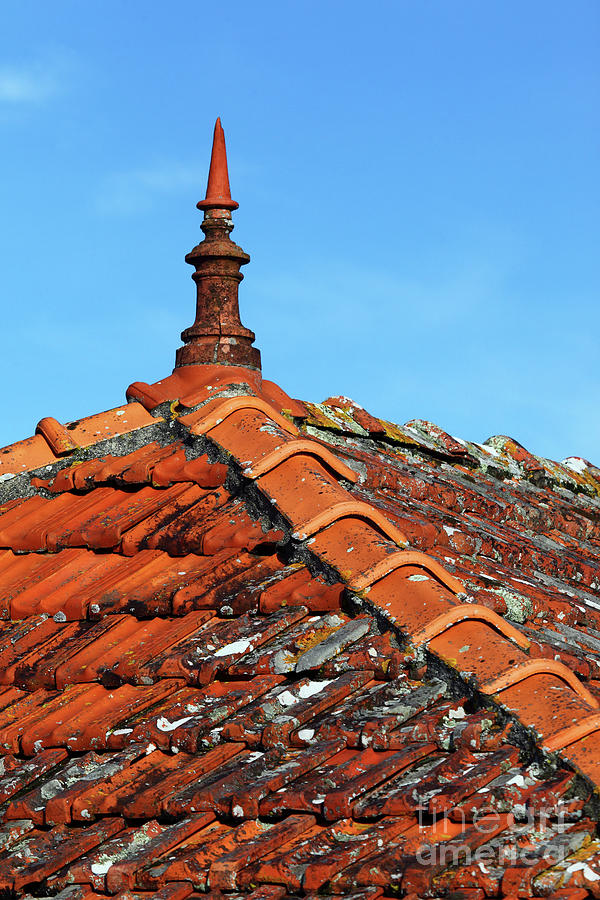Tiled roof detail Portugal Photograph by James Brunker