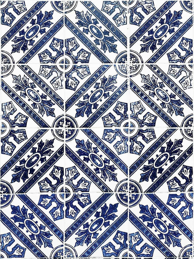 Tiles Mosaic Design Azulejo Portuguese Decorative Art II Digital Art by Irina Sztukowski
