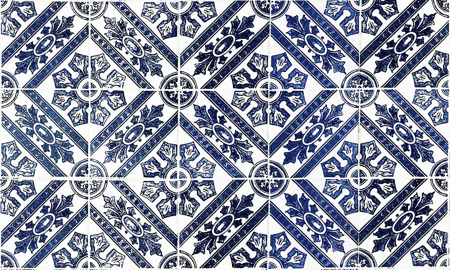 Tiles Mosaic Design Azulejo Portuguese Decorative Art VII Digital Art by Irina Sztukowski