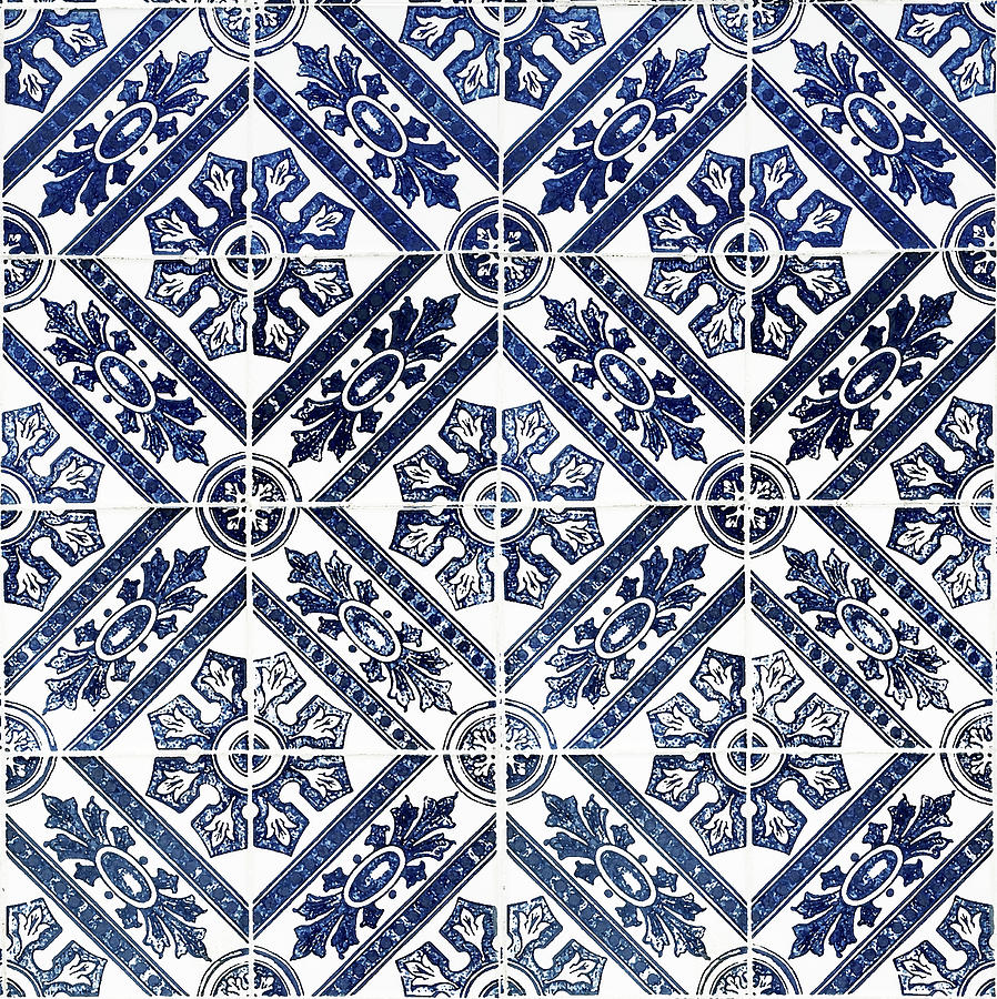 Tiles Mosaic Design Azulejo Portuguese Decorative Art XI Digital Art by Irina Sztukowski