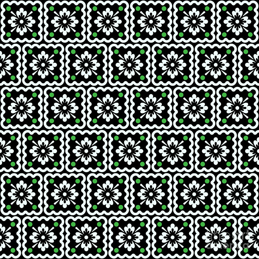 Pattern Digital Art - Tiles pattern by Gaspar Avila