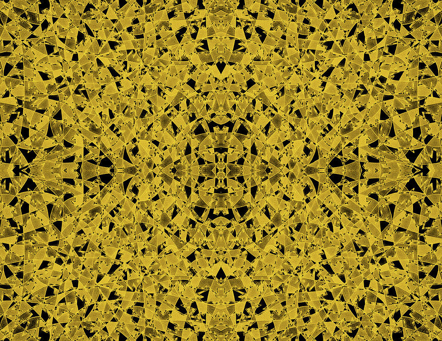 Tilgorm Gold Black Pattern 2 Mixed Media by Dave Migliore