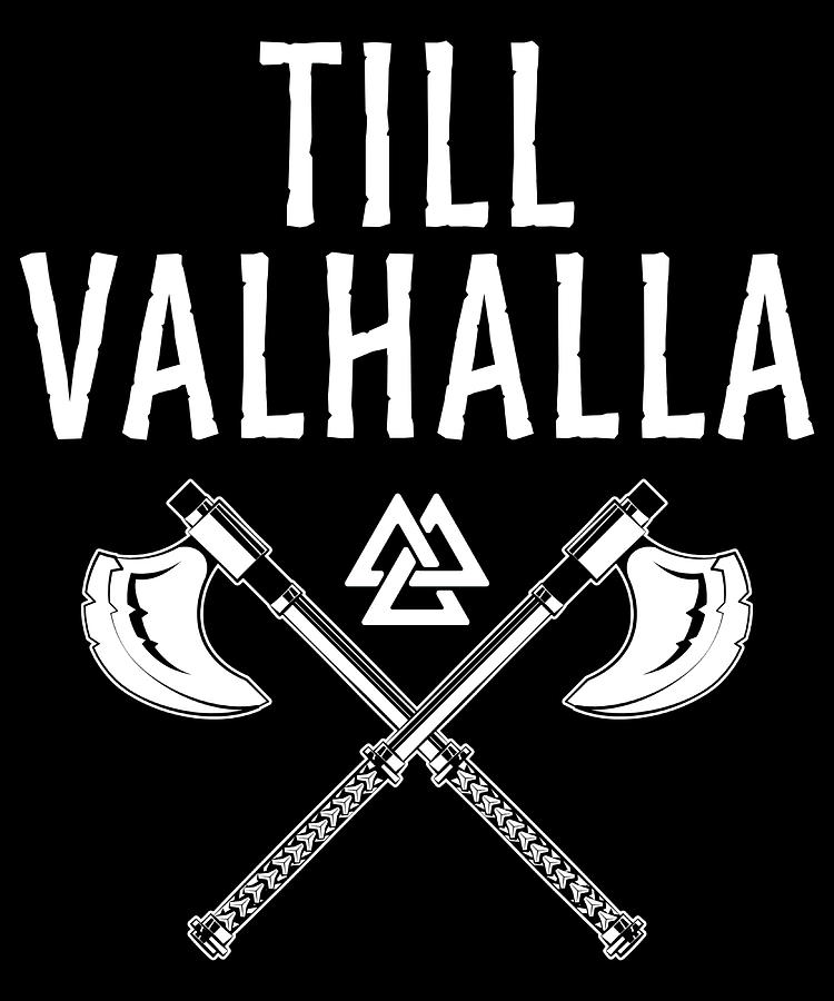 Till Valhalla Viking Norse Fan Gift aesthetic Painting by Phillips ...