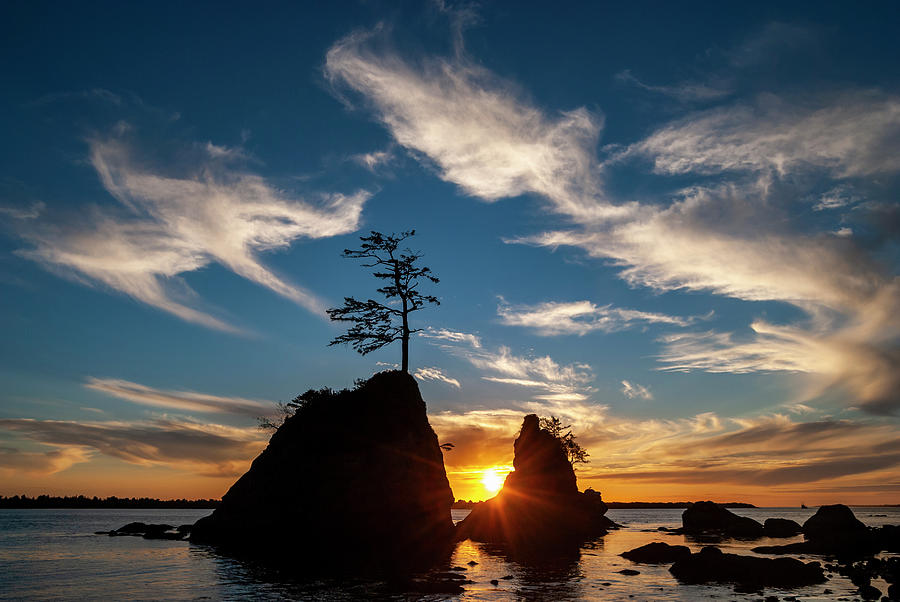 Bays Photograph - Tillamook Bay Sunset by Robert Potts Bays Photograph - Tillamook Bay Sunset by Robert Potts