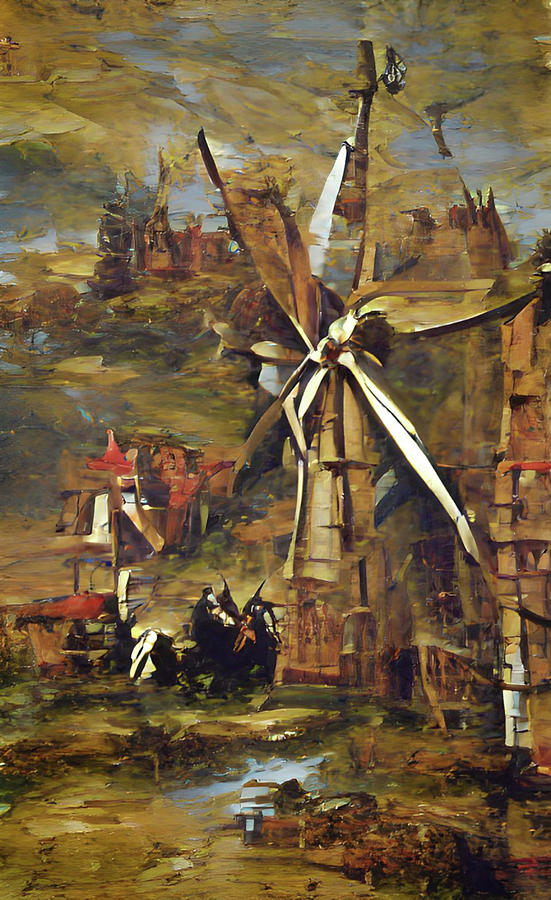 Tilting at Windmills Digital Art by Richard Reeve