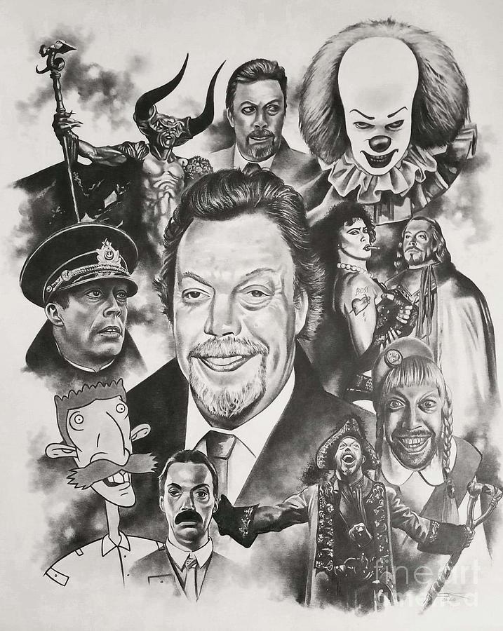 It Movie Drawing - Tim Curry by James Rodgers