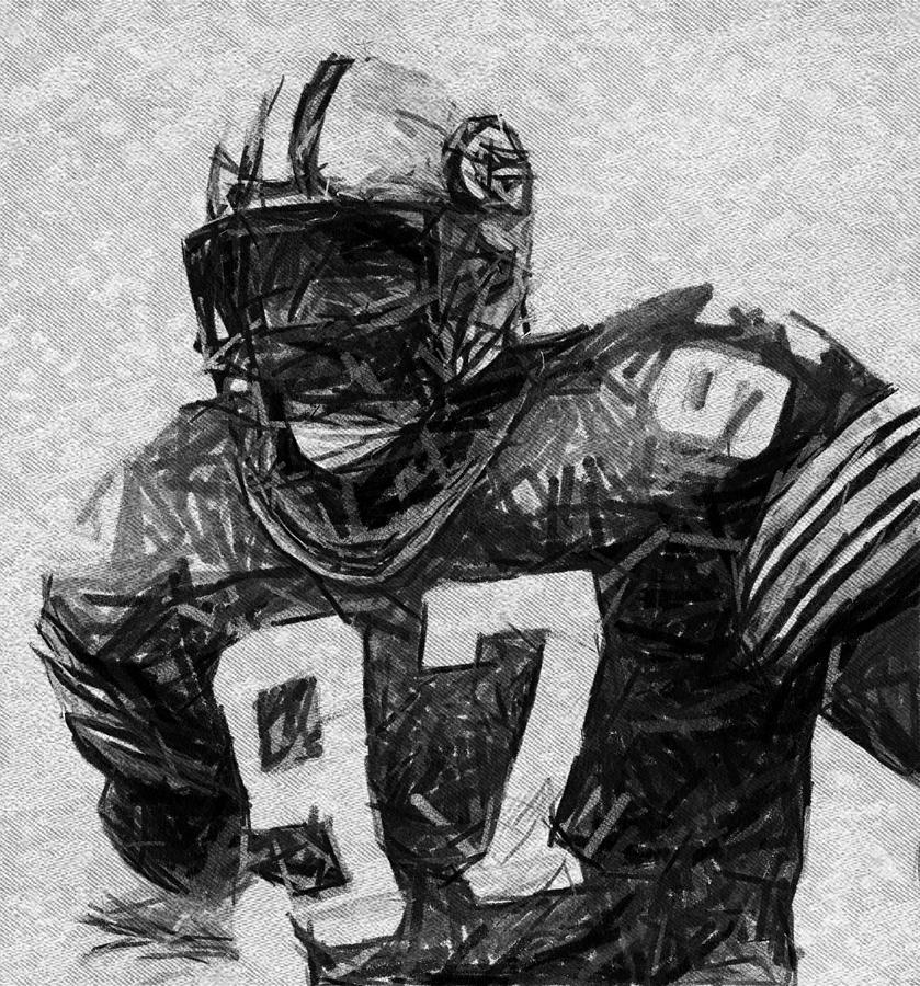 Tim Harris - Green Bay Packers Digital Art by Bob Smerecki - Pixels