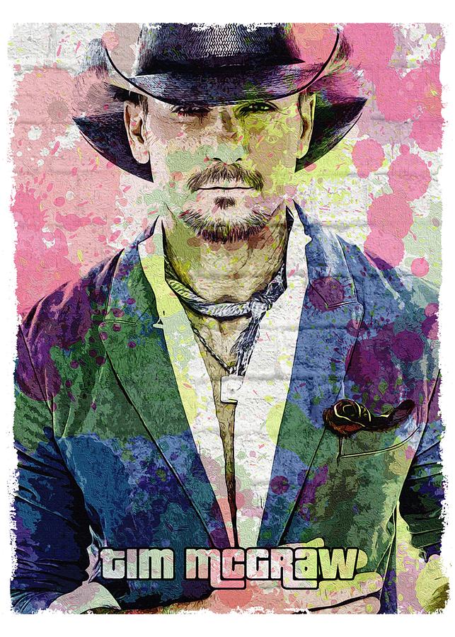 Tim McGraw 4 Digital Art by Joseph On