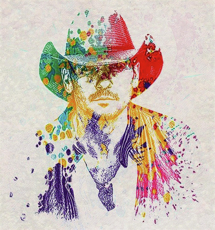 Tim McGraw in Hat Digital Art by Bob Smerecki - Pixels