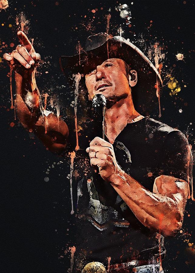 Tim McGraw Digital Art by Kha Dieu Vuong - Fine Art America