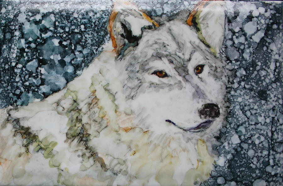Timberwolf Painting by Ruth Kamenev