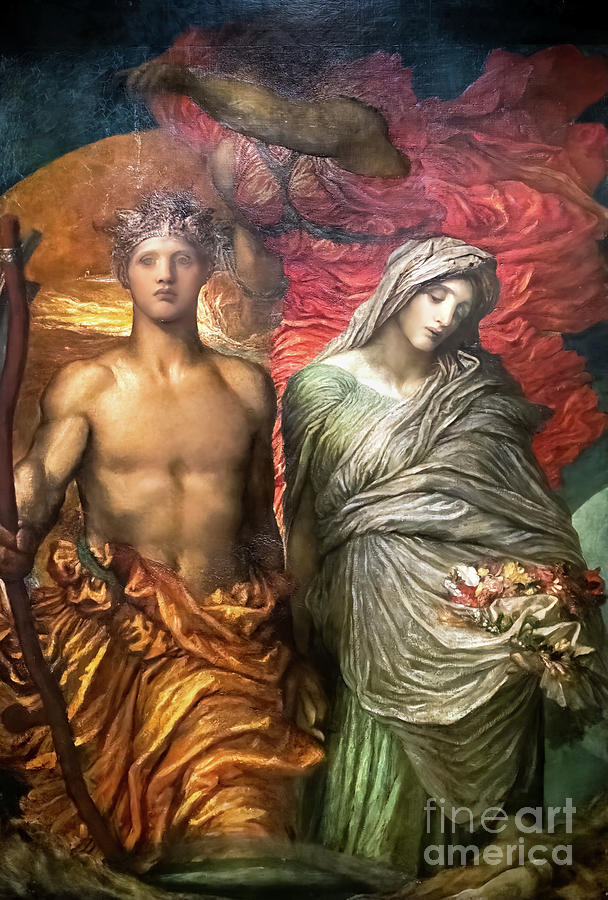 Time Death and Judgement by George Frederic Watts 1885 Painting by George Frederic Watts