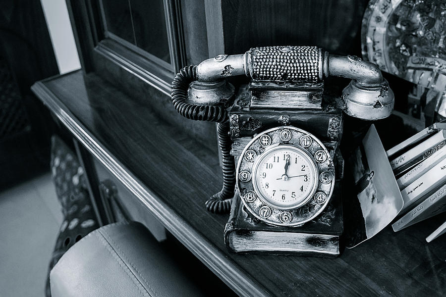 Time for a Call in Black and White Photograph by Nicola Nobile