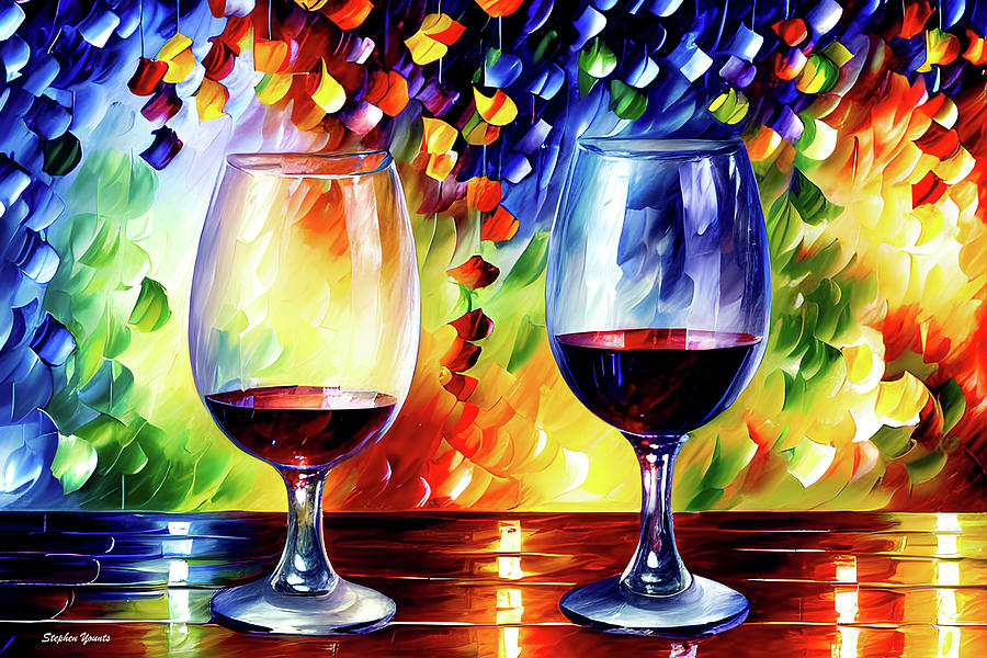 Time for Wine Digital Art by Stephen Younts