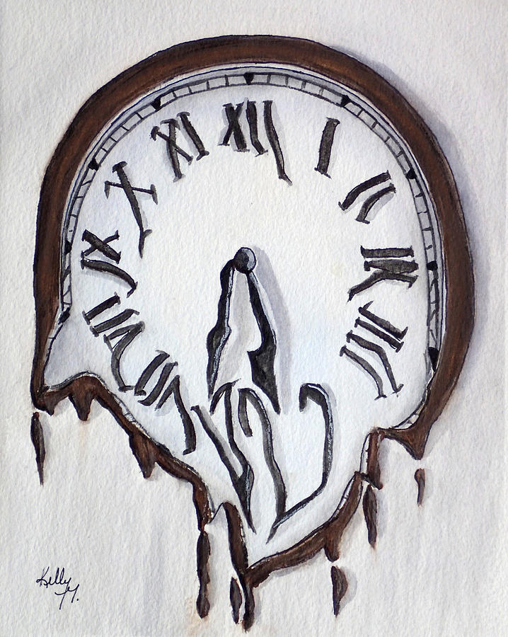 Time is Melting Painting by Kelly Mills