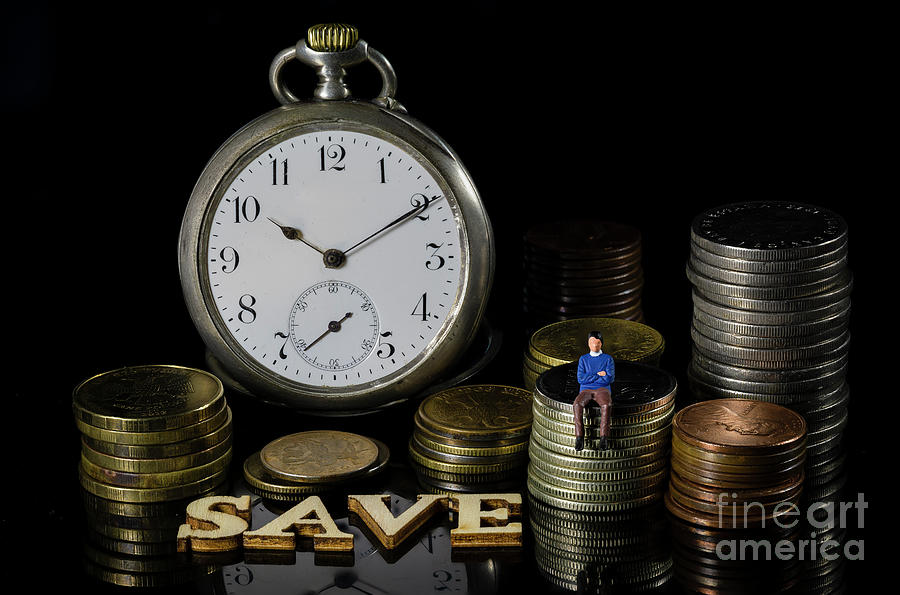 Time is money concept. Money saving. Time management Macro Photograph by Pablo Avanzini