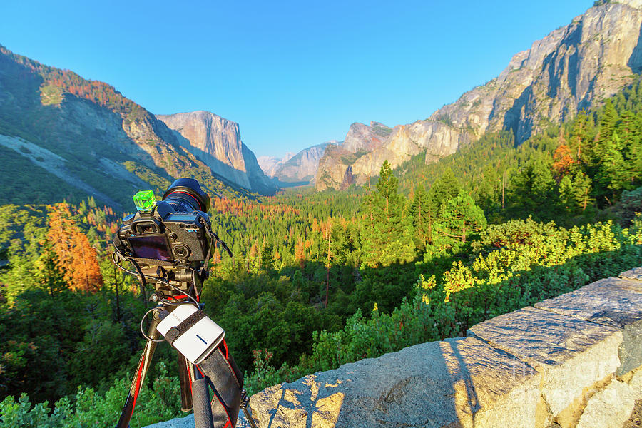 time lapse at Yosemite El Capitan Photograph by Benny Marty