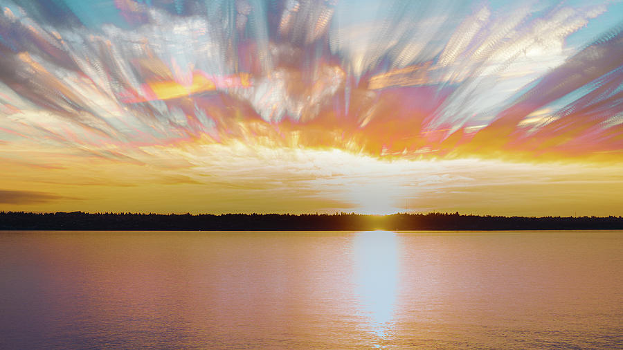 Time Lapsed Sunset Photograph