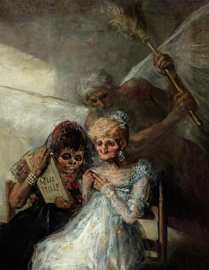 Time Of The Old Women Painting by Francisco de Goya | Fine Art America