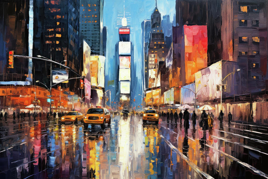 Time Square at night Digital Art by Imagine ART