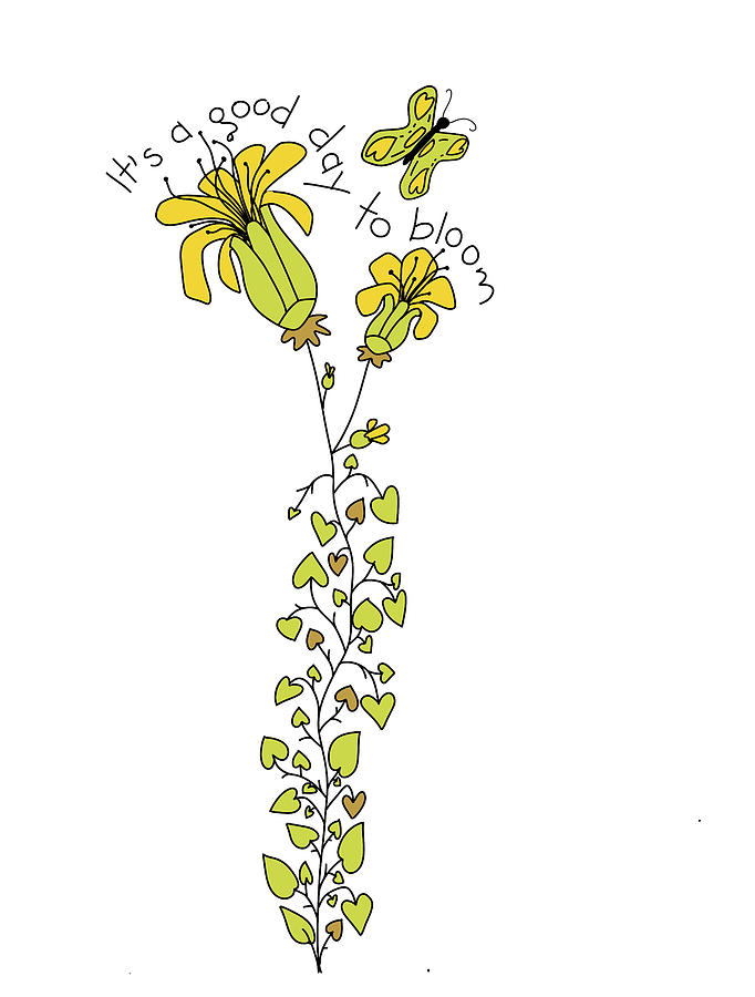 Time to Bloom - Yellow Flowers Digital Art by Patricia Awapara