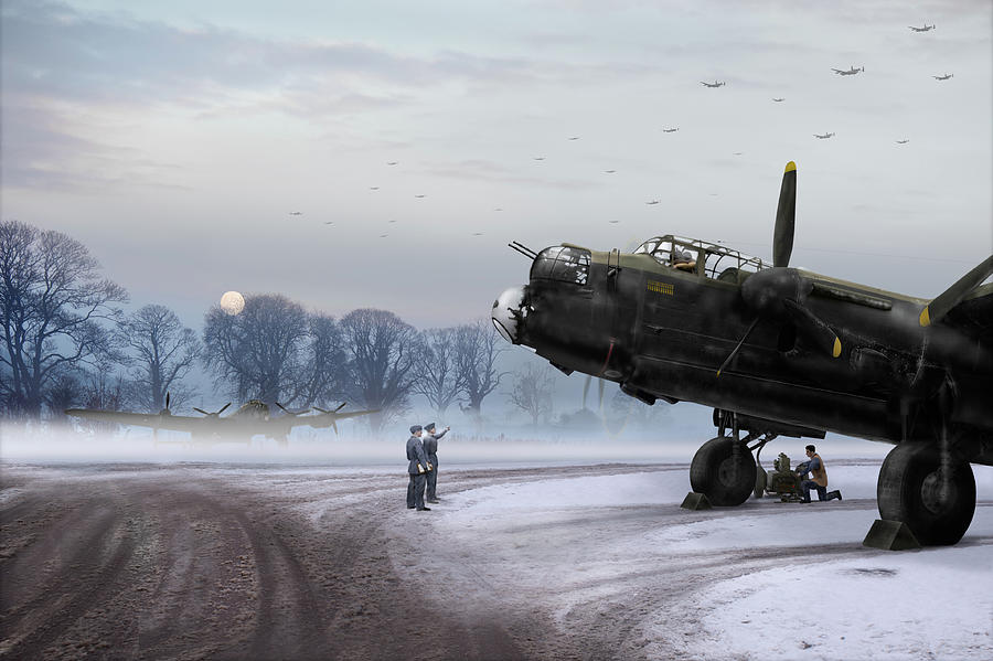 Winter Photograph - Time to go - Lancasters on dispersal by Gary Eason