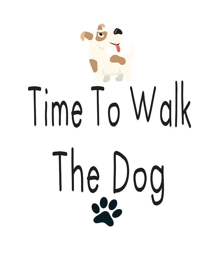Time To Walk The Dog Poster retro Painting by Price Hannah Fine Art