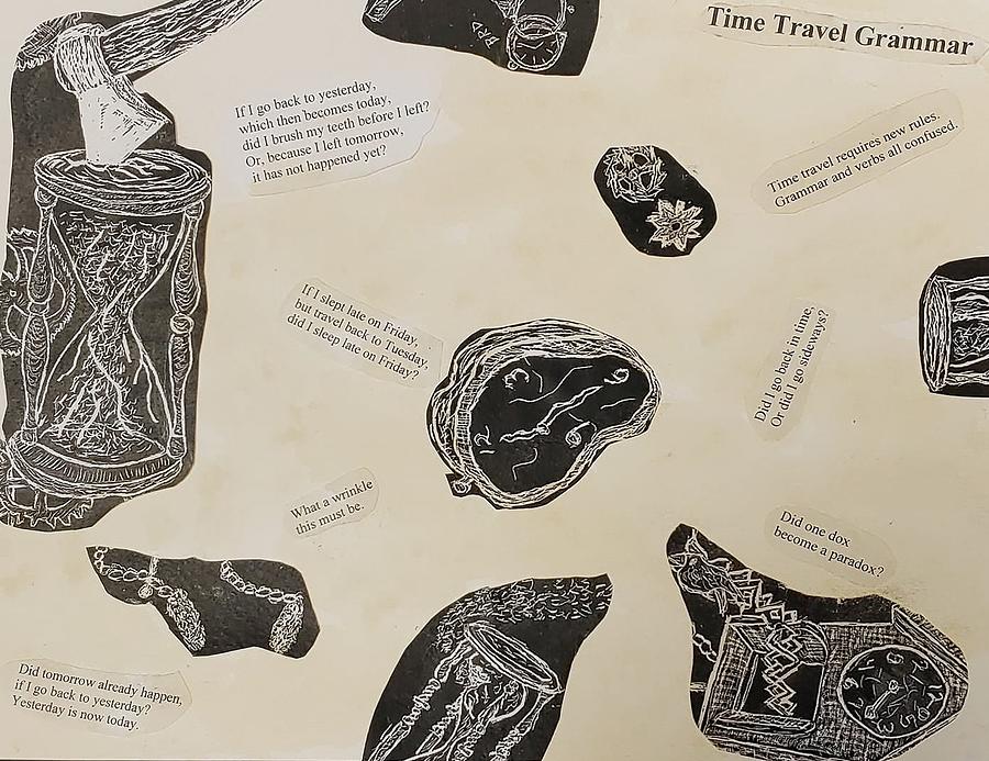 Time Travel Grammar Drawing by Branwen Drew