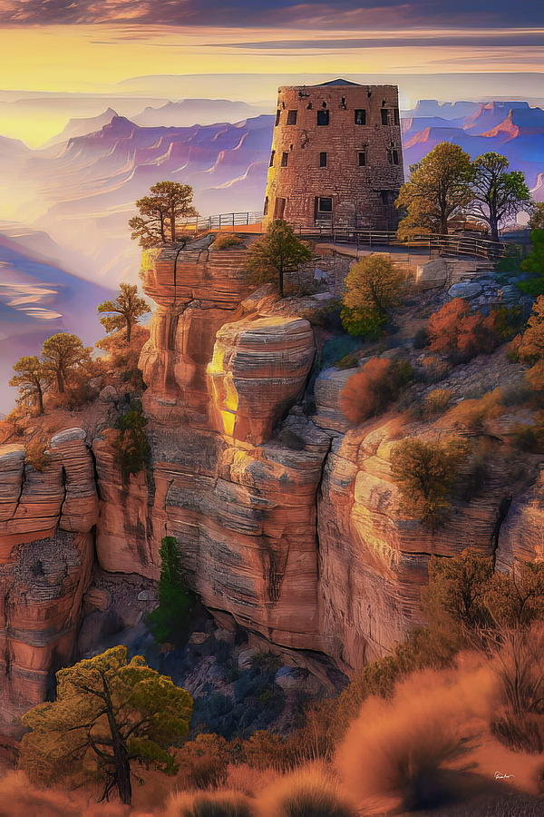 Timeless Guardian - The Grand Canyon Watchtower Photograph by Russ Harris