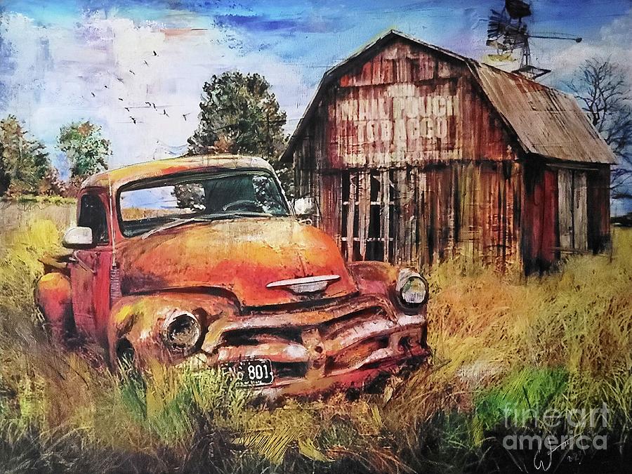 Truck Mixed Media - Times Gone By by William Smith