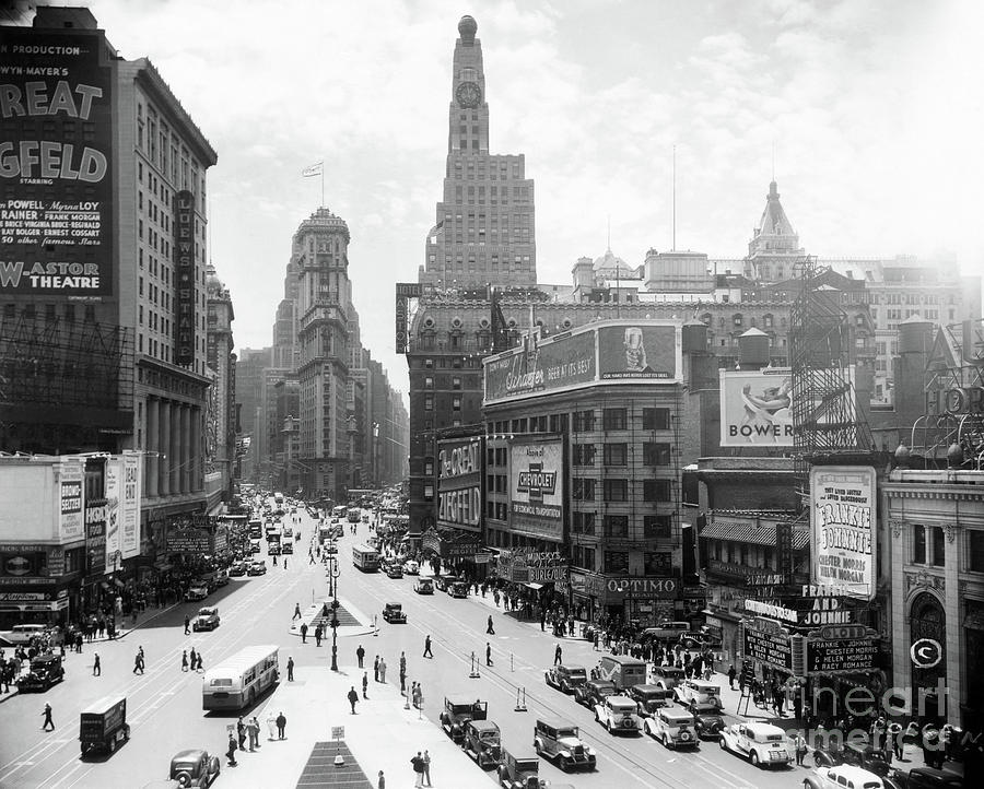 Times Square, 1936 Photograph by Granger