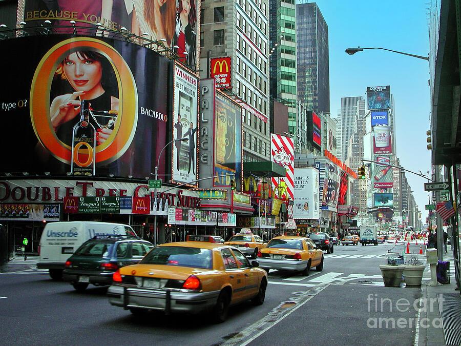 Broadway Photograph - Times Square 2002 by Edward Sobuta
