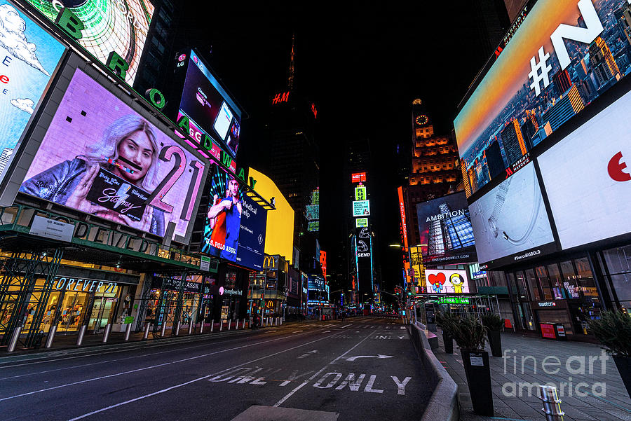 Times Square At Night Photograph