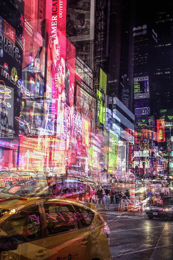 Times Square Chaos Photograph by Linda Villers