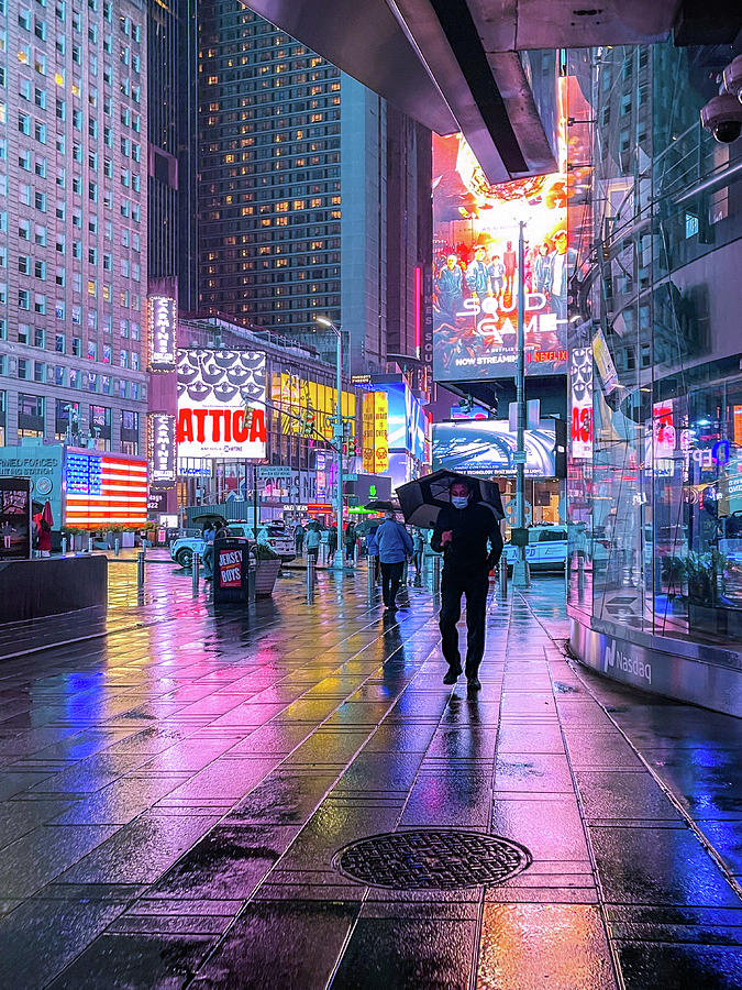 Times Square Illuminated Photograph by Milana Tsurkis - Fine Art America