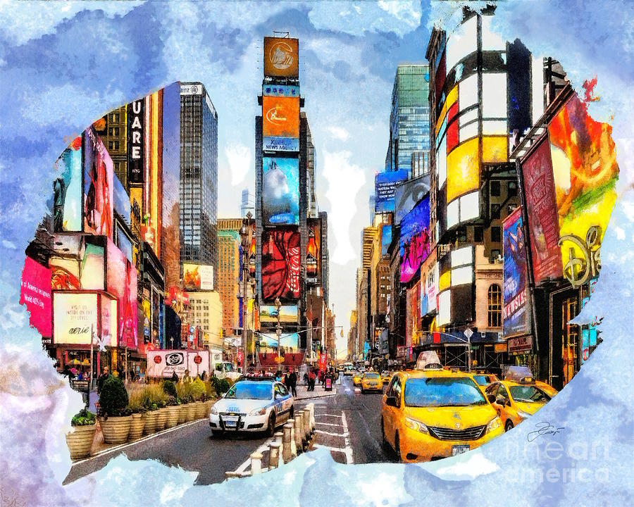 Times Square NYC Digital Art By Jerzy Czyz - Fine Art America