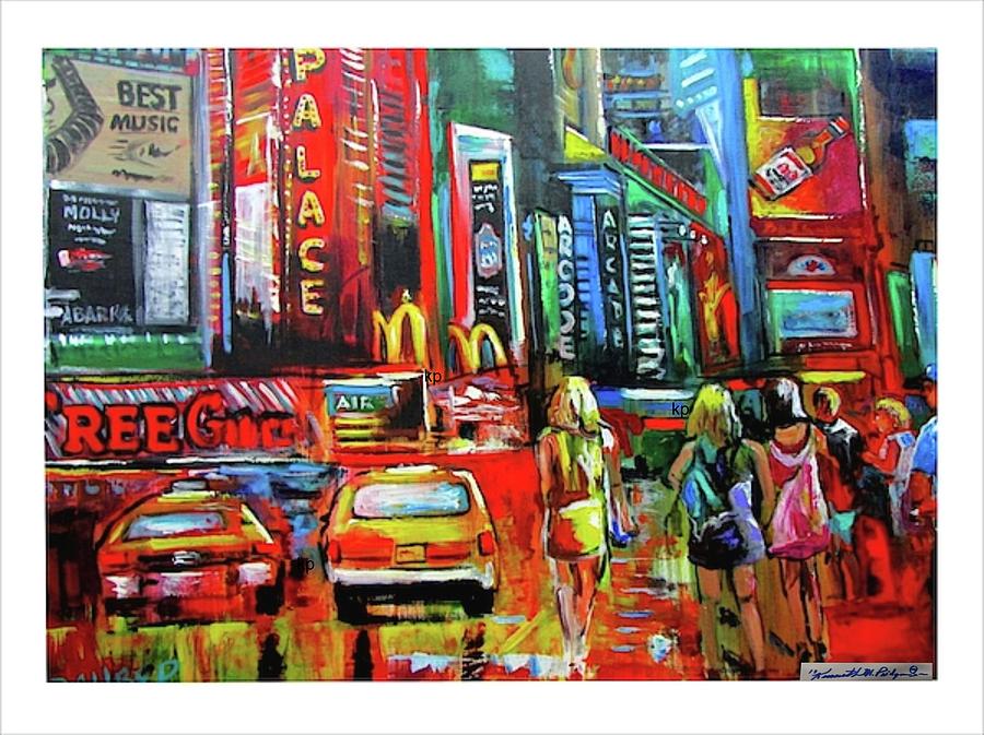Times Square Painting by Ken Pridgeon