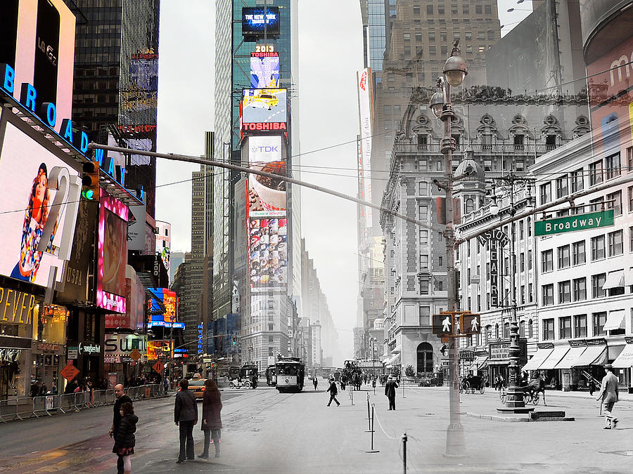 Times Square, New and Old Photograph by Eric Nagy