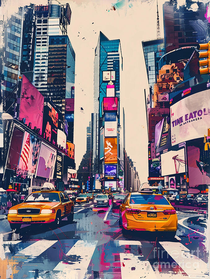 Times Square, New York City, USA Painting by Tommy Mcdaniel - Fine Art ...