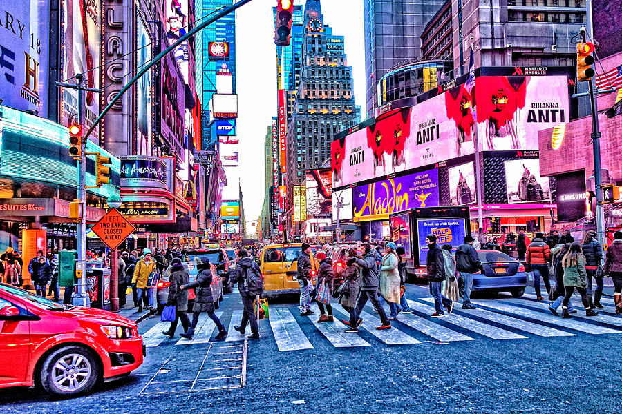 Times Square New York Pre Covid19 Photograph by Russel Considine