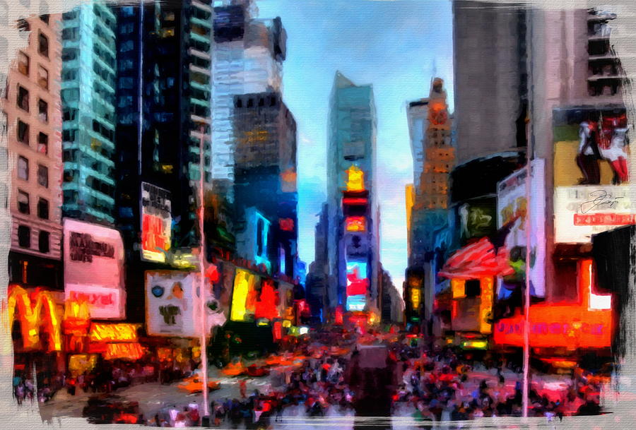 Times Square, NY Digital Art by Jerzy Czyz