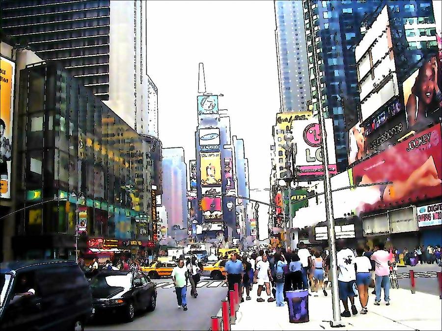 Times Square Nyc Digital Art