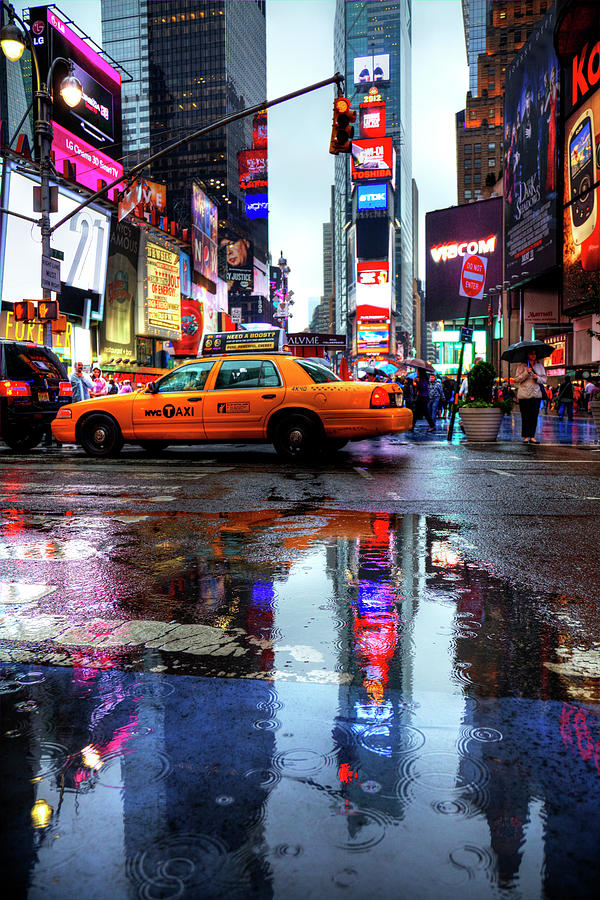 Times Square Puddle, New York City Photograph by Paul Thompson - Fine ...