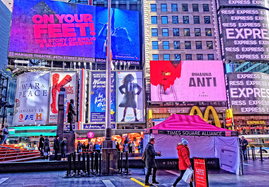 Times Square Winter Colors Photograph by Russ Considine