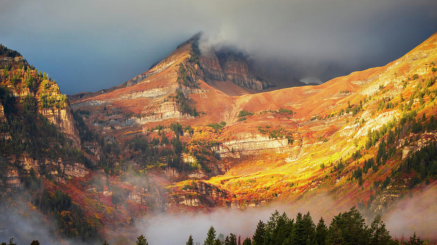 Fall Photograph - Timp Foggy East Ridge Pano by Wasatch Light