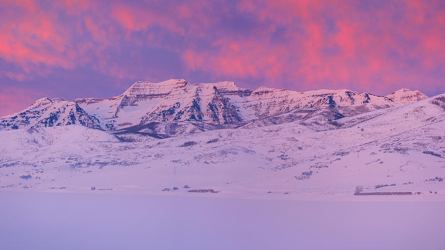 Mountain Photograph - Timp Winter 16 x 9 Ratio by Wasatch Light