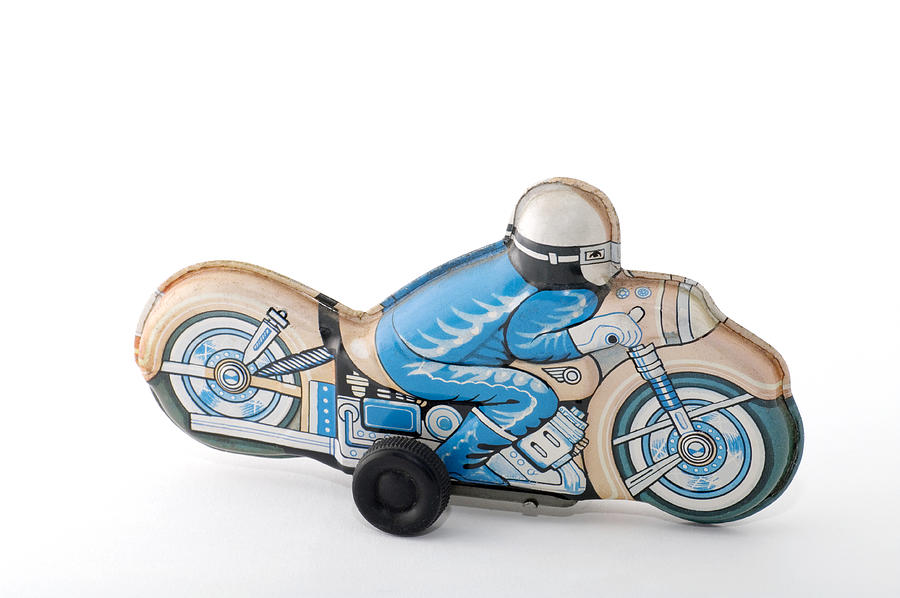 Tin Toys: MotorCycle Photograph by Mantonature